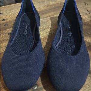 Rothy's Navy Knit Ballet Flats